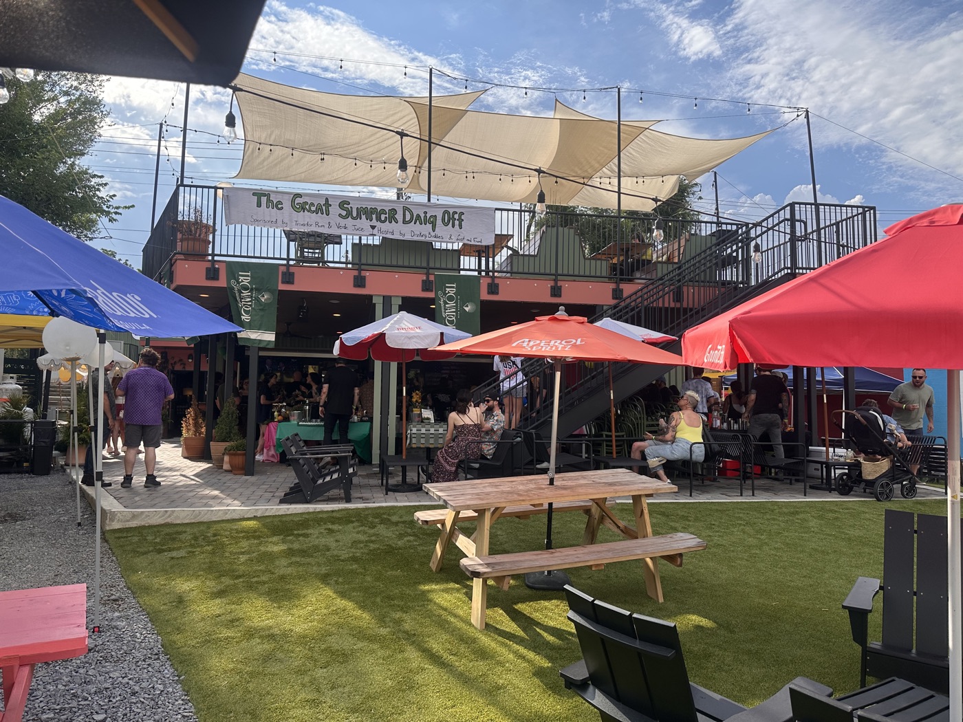 Rooftop venue at Lost and Found decorated for the Great Summer Daiq Off